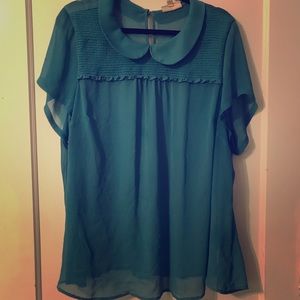 Bib Front Teal Shirt